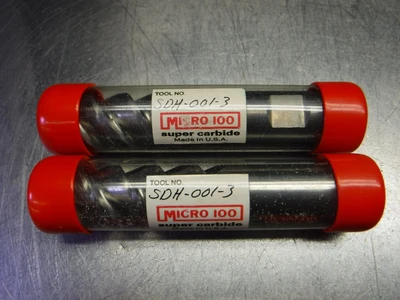 Lot Of 5 Micro 100 Carbide Endmills (LOC2089A)