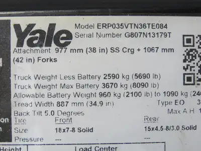 Yale 7024460 Forklift Hydraulic Manifold Valve Assembly ERP035VTN36TE084