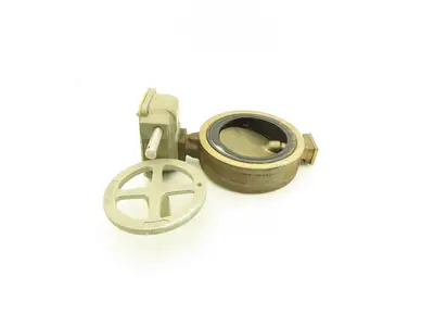 Norriseal MIL-V-22133  5" Brass Bronze Wafer Butterfly Valve w/Gear Operator