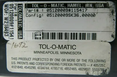 USED TOL-O-MATIC 05120009#115417 SLIDE CYLINDER 05120009#11541