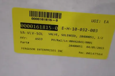 NEW IN BOX ASCO 28400051-120/60 / 2840005112060 VALVE 3/2 NC 1/2NPT STOCK G534