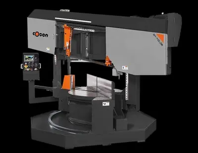 16" X 28" COSEN MODEL #SH-710LDM HORIZONTAL 60° MITERING BAND SAW: STOCK #23643