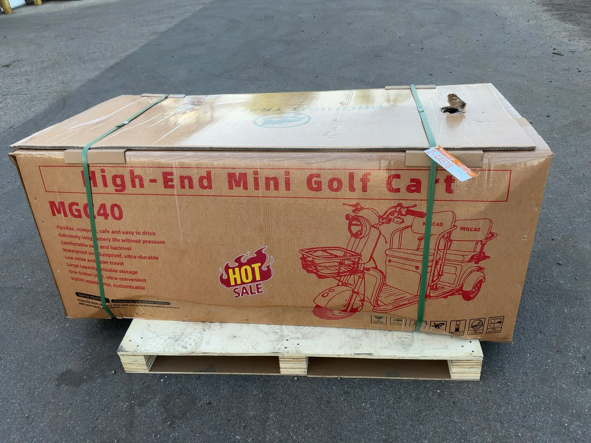 New SDLANCH MGC40 3-Wheel Mini Electric Golf Cart / Scooter, 60 Volt, 600 Watt Motor, Three Speed, 2...