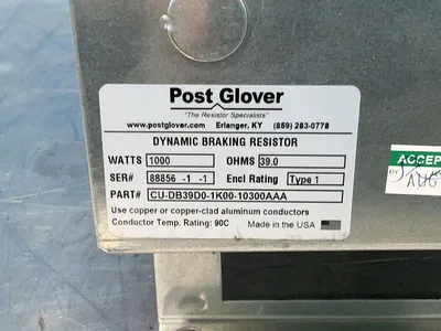 Used POST GLOVER CUDB39D01K0010300AAA Resistors Ohio US | HGR 24 #1263330