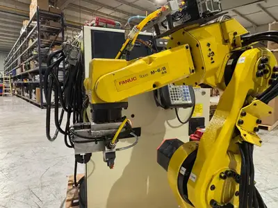 Used FANUC M-6IB ROBOT SYSTEM, CONTROLLER, CABLES, TEACH PENDANT Robot Parts | Maverick Industrial Sales #1103086