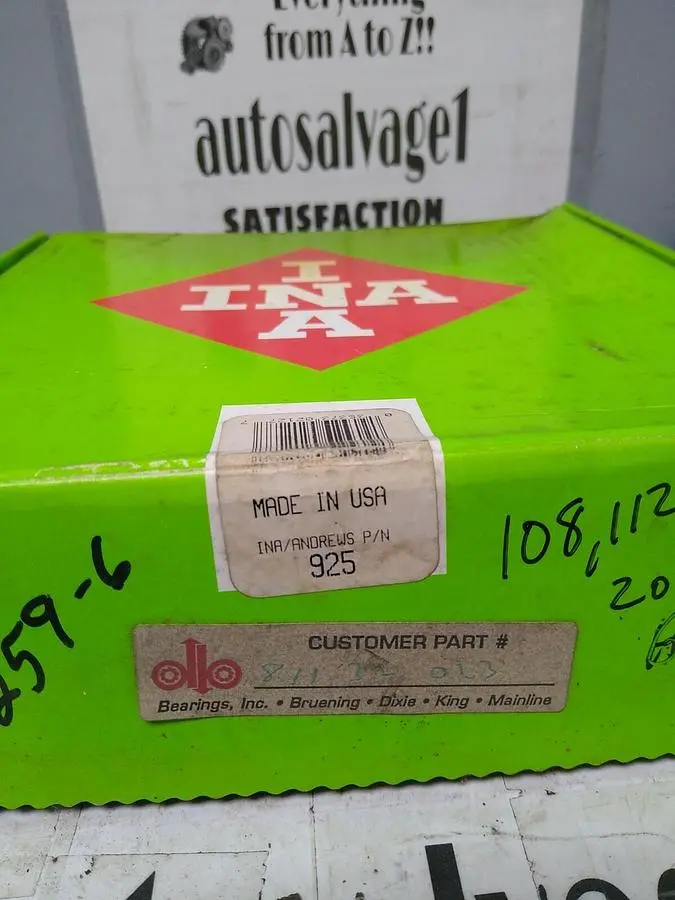 New | in-Stock INA 925 Bearings | Surplus Asset Holdings #1189235