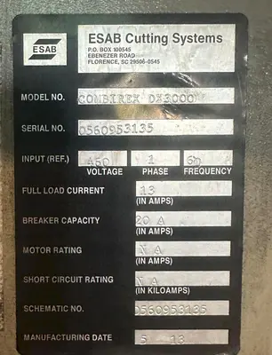USED ESAB COMBIREX DZ3000