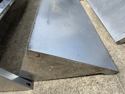 Used John Boos Used John Boos EWS8-1696 Wall Mounted Shelf, 96"W x 16"D, Stainless Steel - SS263 Restaurant Equipment (Miscellaneous) Illinois US | Falcon Restaurant Supply #1375918