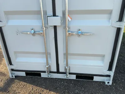 New 10’4” Job Site Storage Container, 10’4” x 6’ x 78-1/2” tall overall, Swing Doors on One End with...
