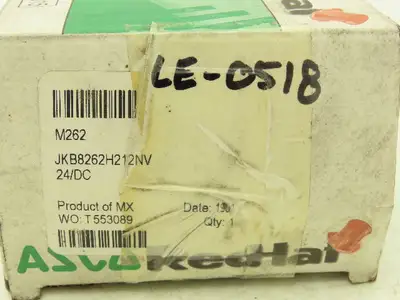 Asco Redhat JKB8262H212NV Solenoid Valve ¼" NPT 24VDC 5 Pin Connector NC