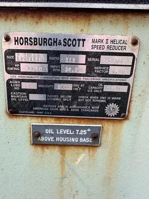 Horsburgh & Scott,Mark 2 Helical Speed Reducer,1:1 Ratio 73.5HP