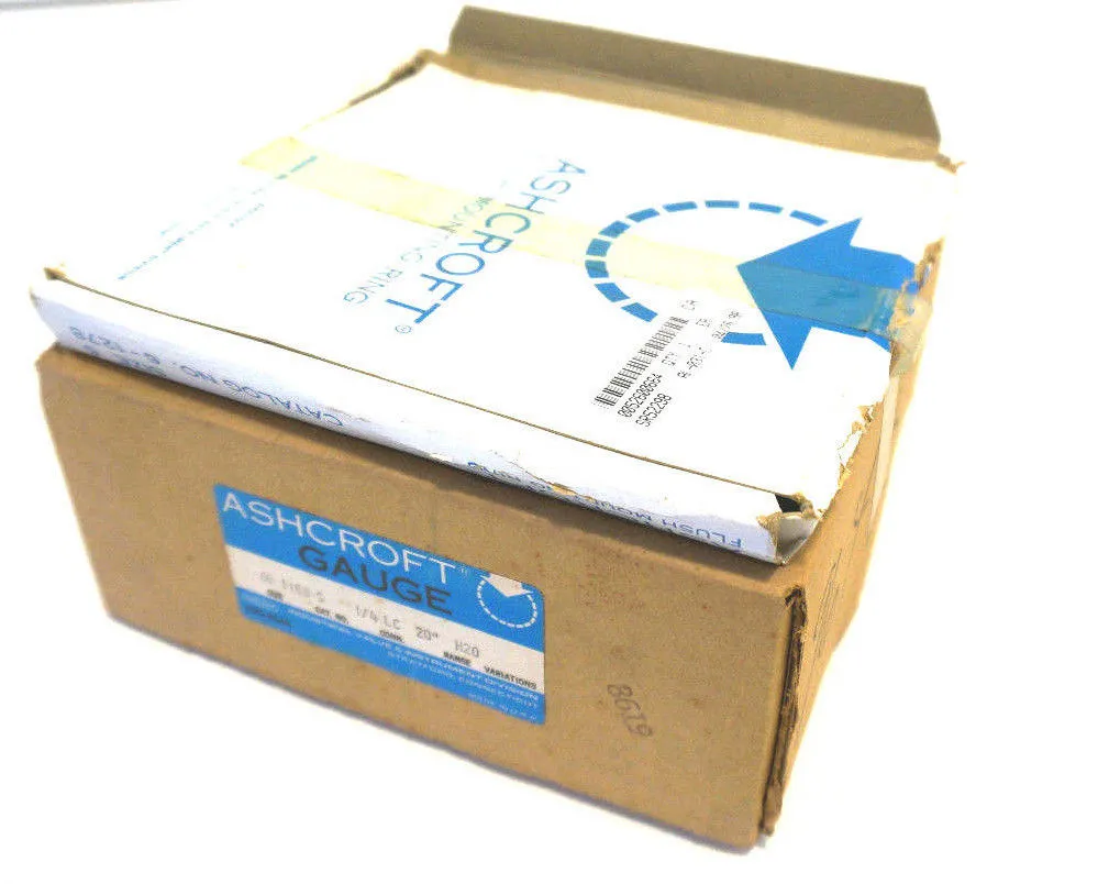NEW ASHCROFT 60-1188-S-1/4LC-20-H20 GAUGE 601188S14LC20H20