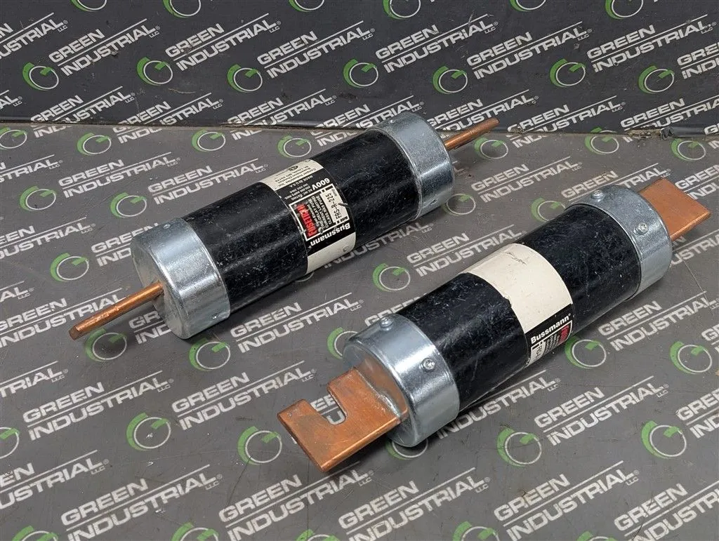 Lot of 2 Bussmann FRS-R-225 Fuestron Dual Element Time Delay Fuses 225A Used