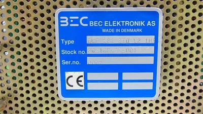 BEC Elektronik AS BUF-121-SIO-V2-1MFB Operator Interface BEC 121 Single I/O Used