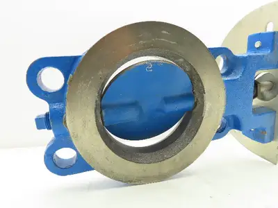 4" Wafer Style Steel Butterfly Valve Metal Seated with Handle