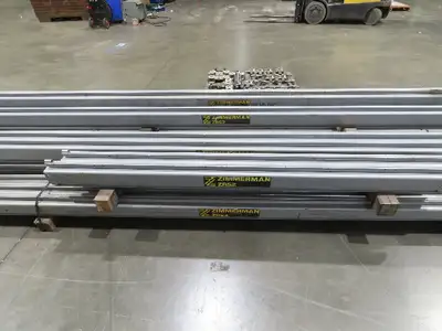 Zimmerman ZRS2 1/2 Ton Overhead Bridge Crane Suspension Rail System 164' Runway