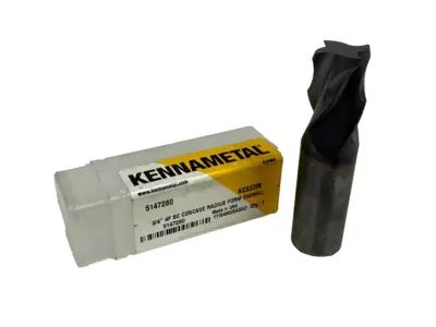 LOT OF 2 NEW KENNAMETAL 5147280 3/4'' 4F CONCAVE RADIUS FORM END MILLS 111046625