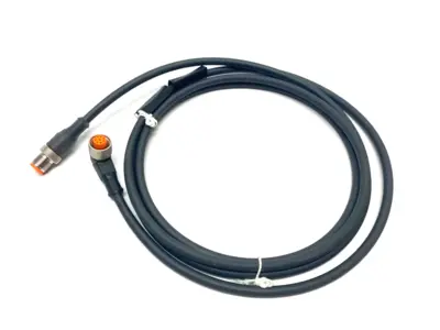 USED LUMBERG AUTOMATION DOUBLE ENDED RIGHT ANGLE CORDSET 8-PIN M TO F