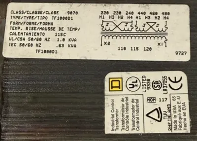 USED SQUARE D 9070TF1000D1
