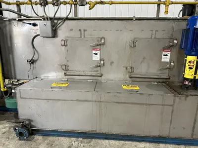 18" X 15" H X 4 STAGE CONTINENTAL EQUIPMENT CORP GAS HEAT STAINLESS STEEL CONVEYOR WASHER, NEW IN 2010: STOCK #21908