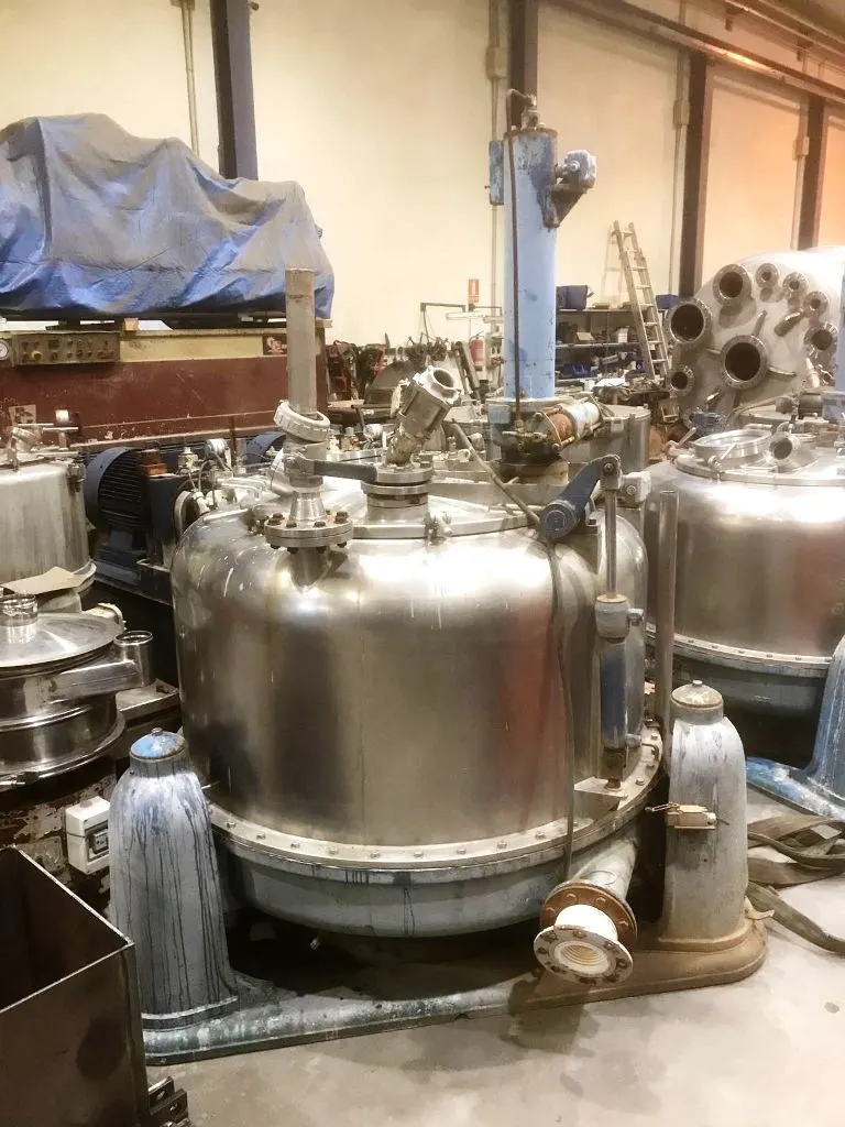 Ferrum PUR-1250 perforate basket centrifuge, 904L SS.