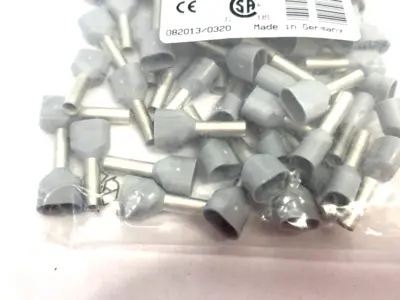 New | in-Stock Altech Insulated Twin Ferrule H2x4.00/12, Dual Wire 100-PACK Terminal Blocks Michigan US | Maverick Industrial Sales #1390887