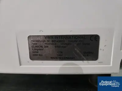 Used VWR VWR Centrifuge, model Clinical 200 Centrifuge - Floor Ohio US | Federal Equipment Company #1338455