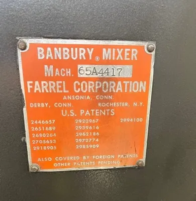 Farrel BR Lab Rubber Mixer