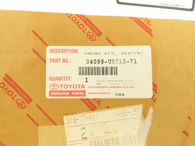 Toyota 04098-U5713-71 Electric Forklift B500 Decal Kit 48V W/Warning Tags