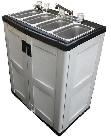 Brand NEW Portable self contained three compartment sink with extra hand sink