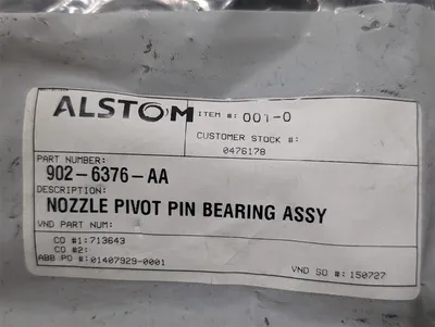 Alstom 902-6376-AA Nozzle Pivot Pin Bearing Assembly New