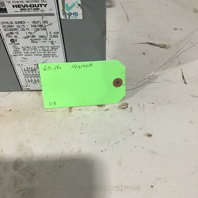 SOLA HS1F1 5AS Transformer Primary Volts 240/480 Secondary Volts 120/240