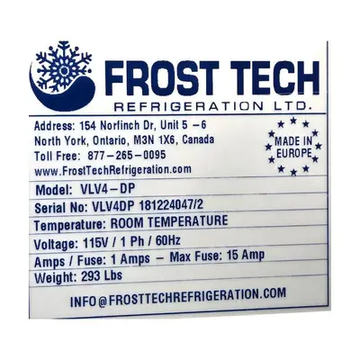 USED FROST TECH VLV4-DP