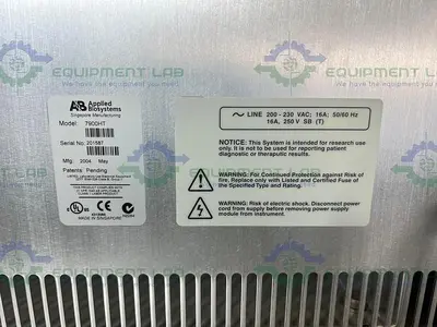 USED APPLIED BIOSYSTEMS 7900HT REAL TIME PCR SYSTEM W/ 96 WELL BLOCK ACCESSORIES