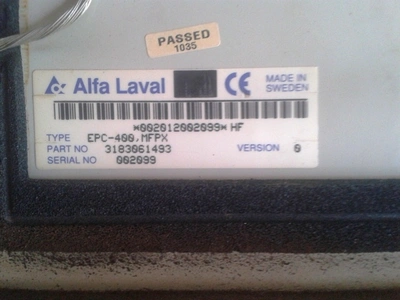 (2) Alfa-Laval MFPX 307 TFD-21 oil purifiers, 316SS.