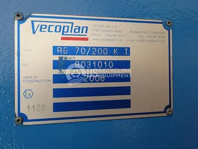 USED 2006 VECOPLAN RG 70/200 KT SINGLE SHAFT SHREDDER