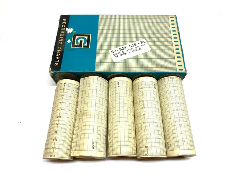 New | in-Stock GRAPHIC CONTROLS STRIP RECORDING CHARTS GC Systems | Maverick Industrial Sales #1109988