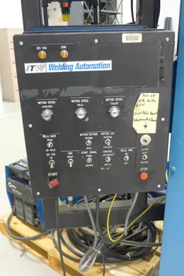 12" ITW WELDING AUTOMATION LATHE, WITH MILLER WELD CONTROLLER & MILLER XMT 304 SERIES ARC WELDER: YOBRO #24402