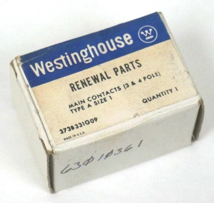 NEW WESTINGHOUSE 373B331G09 CONTACT KIT SIZE1 4POLE TYPE A