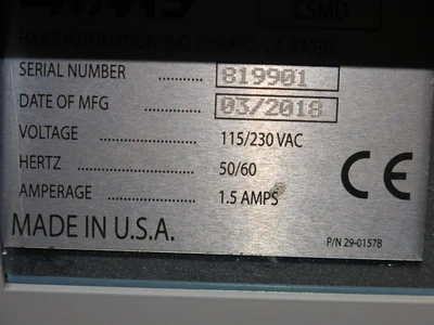 2018 HAAS CNC CONTROL SIMULATOR- FOR USE OR FOR “NEW” REPAIR PARTS