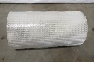Approx. 20 ft of 24 in. wide Intralox conveyor belt, white color