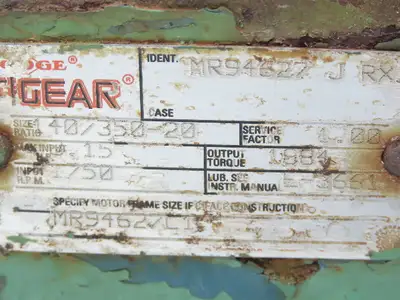 Dodge Tigear 140/350-20 Worm Gearbox 20:1 Reducer 3Hp 88rpm RH Output 140TC