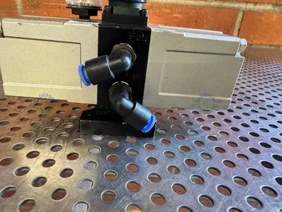 Used SMC EVBA1110-F02  PNEUMATIC BOOSTER REGULATOR / BOOSTER CYLINDER  0.1-1.0 MPA Regulators California US | Equipment Lab #1326926