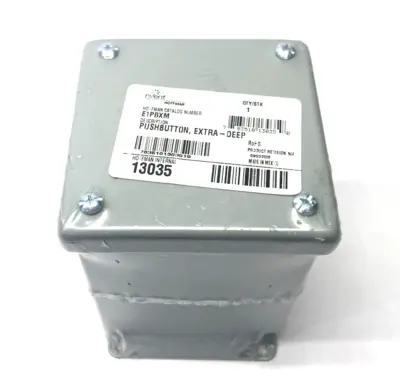 New | in-Stock Hoffman Extra-Deep Pushbutton Enclosure, Gray, Steel, 22.5mm Hole Electrical Boxes Michigan US | Maverick Industrial Sales #1391366