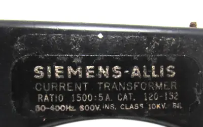 NEW SIEMENS 120-152 CURRENT TRANSFORMER 120152