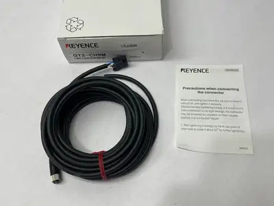 USED KEYENCE DIGITAL CONTACT SENSOR HEAD CABLE STRAIGHT, M8 5M LENGTH