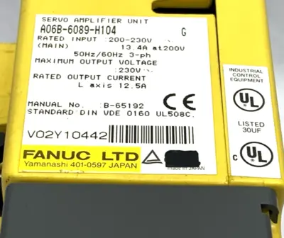 USED FANUC A06B-6089-H104 G