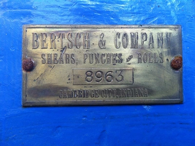 USED 1958 BERTSCH NUMBER