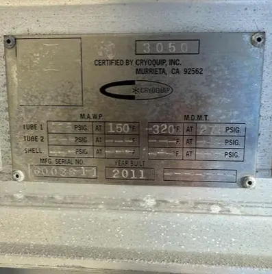 USED 2011 CRYOQUIP PENDING