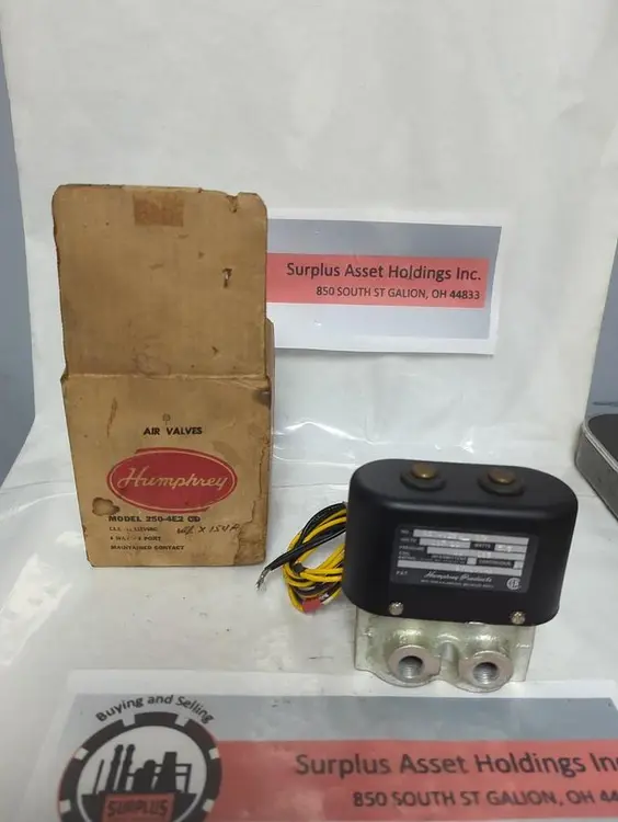 New | in-Stock HUMPHREY 250-4E2 CD Solenoid Valves Ohio US | Surplus Asset Holdings #1365731